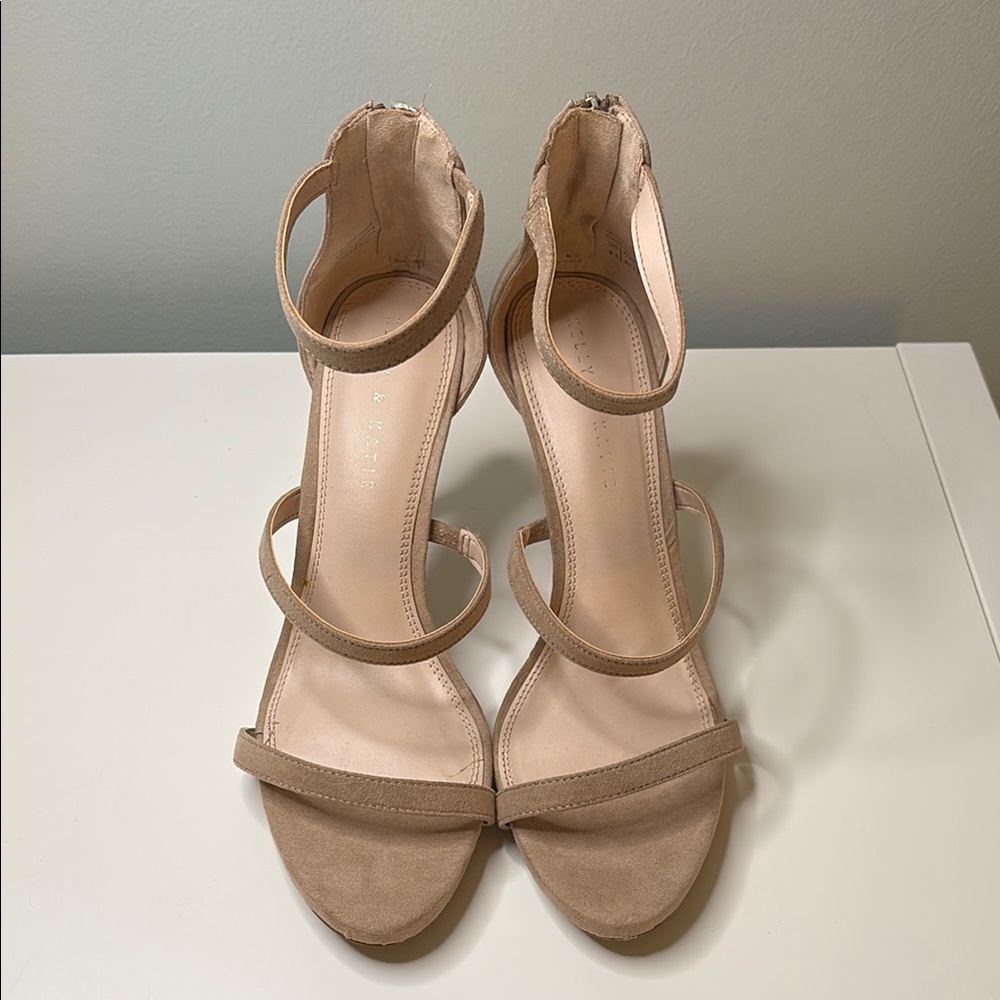 Kelly & Katie Beige Strappy Heels